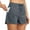Dark Gray, variant on Hvot&aat Fashion Women Yoga Shorts Solid Color Drawstring Shorts Hiking Athletic Shorts Joggers Workout Shorts