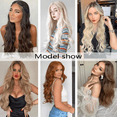 thumbnail image 4 of Morovan 22 Inch Clip-In Hair Extensions - 5-Piece Wavy Synthetic Hair Set, Natural Black for Women, Heat Resistant Fibers, 4 of 7