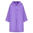 thumbnail image 3 of MSJUHEG Umbrella Rain Jacket Umbrella Windproof Adult Pure Color Outdoor Hiking Rainy Day Traveling Drifting Raincoat Rain Jacket Womens Waterproof With Hood Purple One Size, 3 of 8