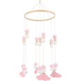 thumbnail image 1 of Mobile Wind Chime Bed Bell Mobile Childrens Room Hanging Bed Bell with Felt Ball, 1 of 4