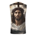 thumbnail image 5 of Tqyyweavej Easter Tank Tops for Men Jesus Cross Printed Color Block Christian Shirts Sleeveless Crewneck Muscle Tops Size S to 2XL, 5 of 5