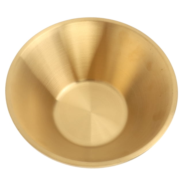 Gold Stainless Steel Salad Bowl Double Layer Exquisite Design for Noodles Soups Desserts with Versatile Use