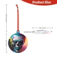 thumbnail image 3 of Zufioo Modern Abstract Colorful Skull A Print Large Acrylic Christmas Ornaments, Suitable for Christmas Tree Christmas Holiday Party Pendant Decorations-Round Shape, 3 of 7