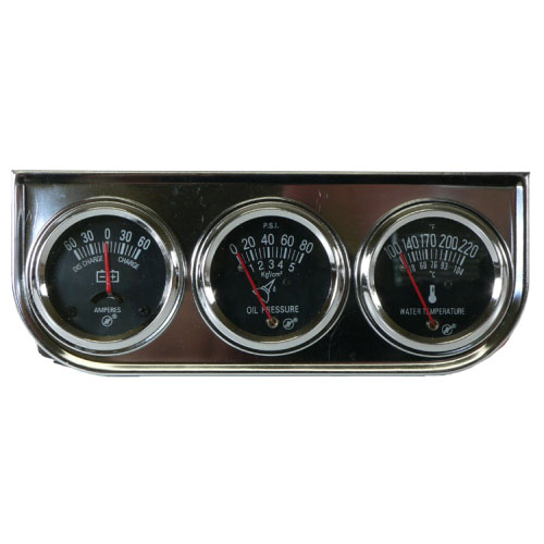 DB Electrical SSW0004 Triple Cluster Gauge Set AmpOilWater / Lighted