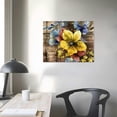 thumbnail image 4 of PRATYUS  Floral Wall Art for Bathroom Blue Yellow Wildflower and Butterfly Inspirational Quotes Abstract Canvas Wall Art Brown Wall Pictures for Living Room Bedroom Office Ready To Hang, 4 of 6