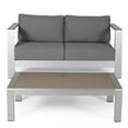 thumbnail image 1 of Noble House Banquette et Table Basse en Aluminium d'Extérieur en Argent, 1 of 21