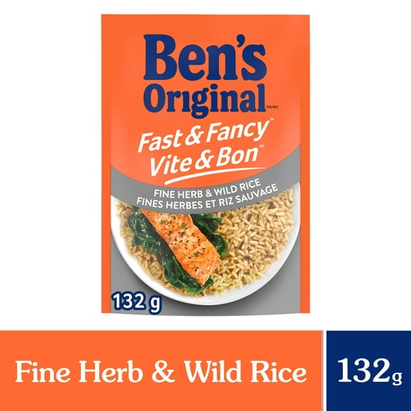 BEN'S ORIGINAL VITE & BON fines herbes et riz sauvage d'accompagnement, sachet de 132 g La perfection à tout coupMC