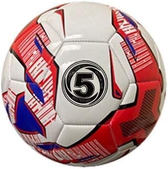 Biggz Premium Freedom Soccer Balls Size 5 (Pack of 50), with 2 Pumps and 6 Needles