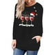 thumbnail image 1 of Tops cómodos con botones estampados navideños de manga larga y cuello redondo para mujer Fridja  fhghd1194, 1 of 4