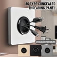 thumbnail image 2 of 1Pcs Electrical Supplies 86Type With Outlet Hole With Rubber Pad Decorative Cover Cable Socket Panel Cable Cover Wall Blank Panel GREY 33MM, 2 of 8
