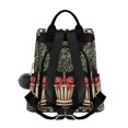 thumbnail image 2 of FORMRS Women's Travel Backpack Purse Anti-Theft Hidden Pockets Casual Shoulder Bag, Beige Striped Trees, 2 of 7