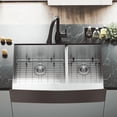 thumbnail image 2 of VIGO All in One 36'' L x 22'' W Double Basin Farmhouse Kitchen Sink with Faucet and Sink Grid, 2 of 2