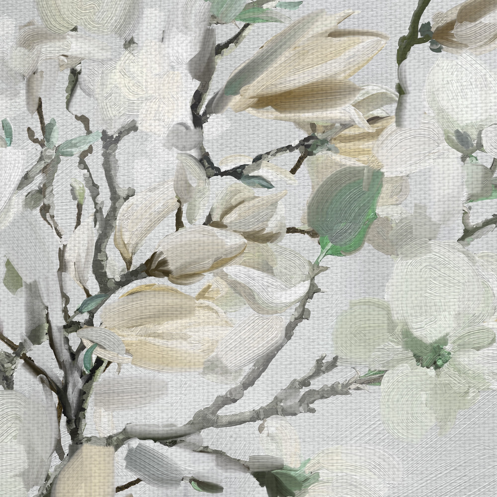 Masterpiece Art Gallery Magnolia Gathering Two Gold by Studio Arts Canvas Art Print 22" x 28"