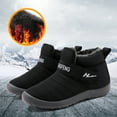 thumbnail image 2 of Lovskoo 2024 Snow Boots for Women Round Toe Platform Winter Shoes Comfortable Warm Faux Fur Lined Ankle Booties Outdoor Slip On Waterproof Short Boots Black, 2 of 6