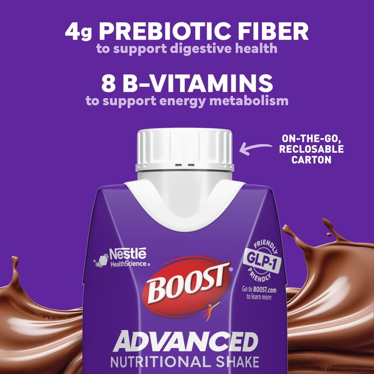 boost glp 1 drink BOOST Advanced Nutritional Protein Shake, GLP-1 Friendly, Rich Chocolate, 4