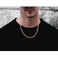 thumbnail image 5 of Savlano 2mm-5mm Stainless Steel Rose Gold Color Rope Twist Necklace Chain for Men & Women Comes in 16-30 inches Gift Box, 5 of 7