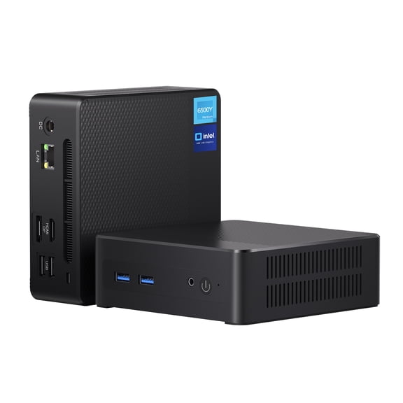 RNRUO Mini PC, 32GB RAM 512GB NVME Desktop Mini Computers, Intel 6500Y With 2 Cores up to 2.6GHz, WiFi 6 BT5.0 VESA Windows 11 for Laptop, Monitor
