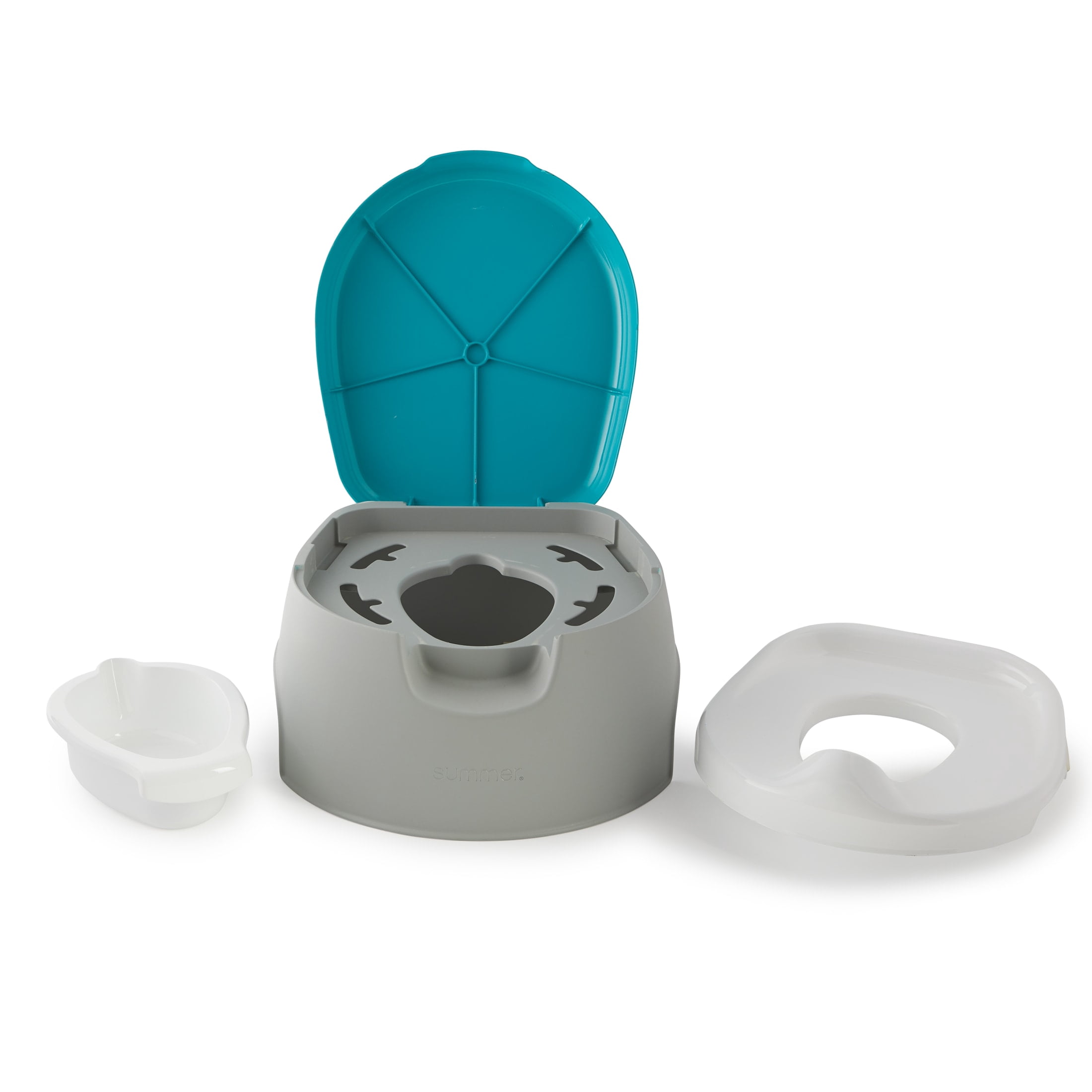 Summer 3-in-1 Train with Me Potty Training Toilet, Seat Topper and Stepstool, Travel Potty Seat for Toddler