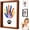 Brown, variant on Wooden Transparent Handprint Frame DIY Craft Keepsake Kit Acrylic Boards Paint Pens Shadow Box Display Wall Tabletop Memory Gift for Families Couples Pets Grandparents Home Decor