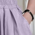 thumbnail image 5 of Baggy Wide Leg Pants Girls Cotton Barrel Pants Sun Protection Mosquito Proof Mid Waisted Balloon Pants with Pockets 5-15Y Purple, 5 of 7