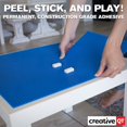 thumbnail image 3 of Creative QT MakerBase, Blue, 4 Pack, 10”x10” Peel-and-Stick Toy Building Blocks Stackable Baseplates, Bases for Play Tables, Walls, and More, Compatible with All Major Brick Brands, 3 of 5