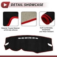 thumbnail image 3 of Unique Bargains Dashboard Dash Cover for Mitsubishi-Outlander 2013-2020 Interior Dashboard Mat Black Red Suede Silicone, 3 of 6