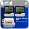 thumbnail image 4 of Appli Parts APTT-DWDH Indoor Temperature and Humidity Monitor with Hygrometer for Accurate Temp and Humidity Monitoring for Precise Indoor Climate Control with cable sensor for outside temperature, 4 of 7