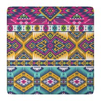 Decorative bohemian floral print elastic table cover, perfect for 36 inch kitchen and patio tables