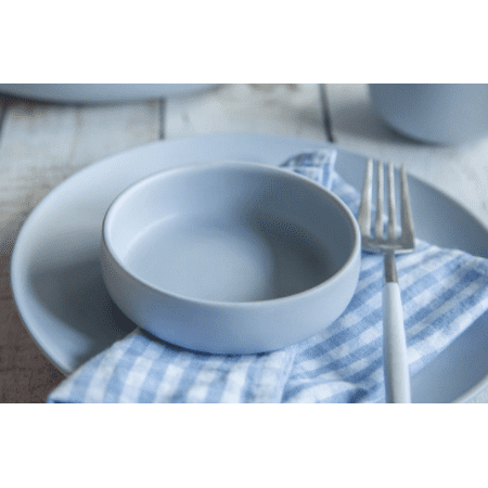 

Livesture Mode European simple ceramic tableware bowl dish of new bone Western-style food dishes creative kitchen utensils Matte Blue A