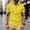 Yellow, variant on Muscularfit Oversized T Shirt Men Ringer Polo Shirts Button Down Shirt Collared Short Sleeve Red Baggy Shirts,S