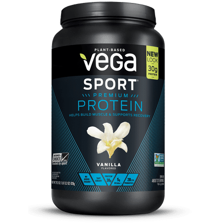 Vega Sport Vegan Protein Powder, Vanilla, 30g Protein, 1.8