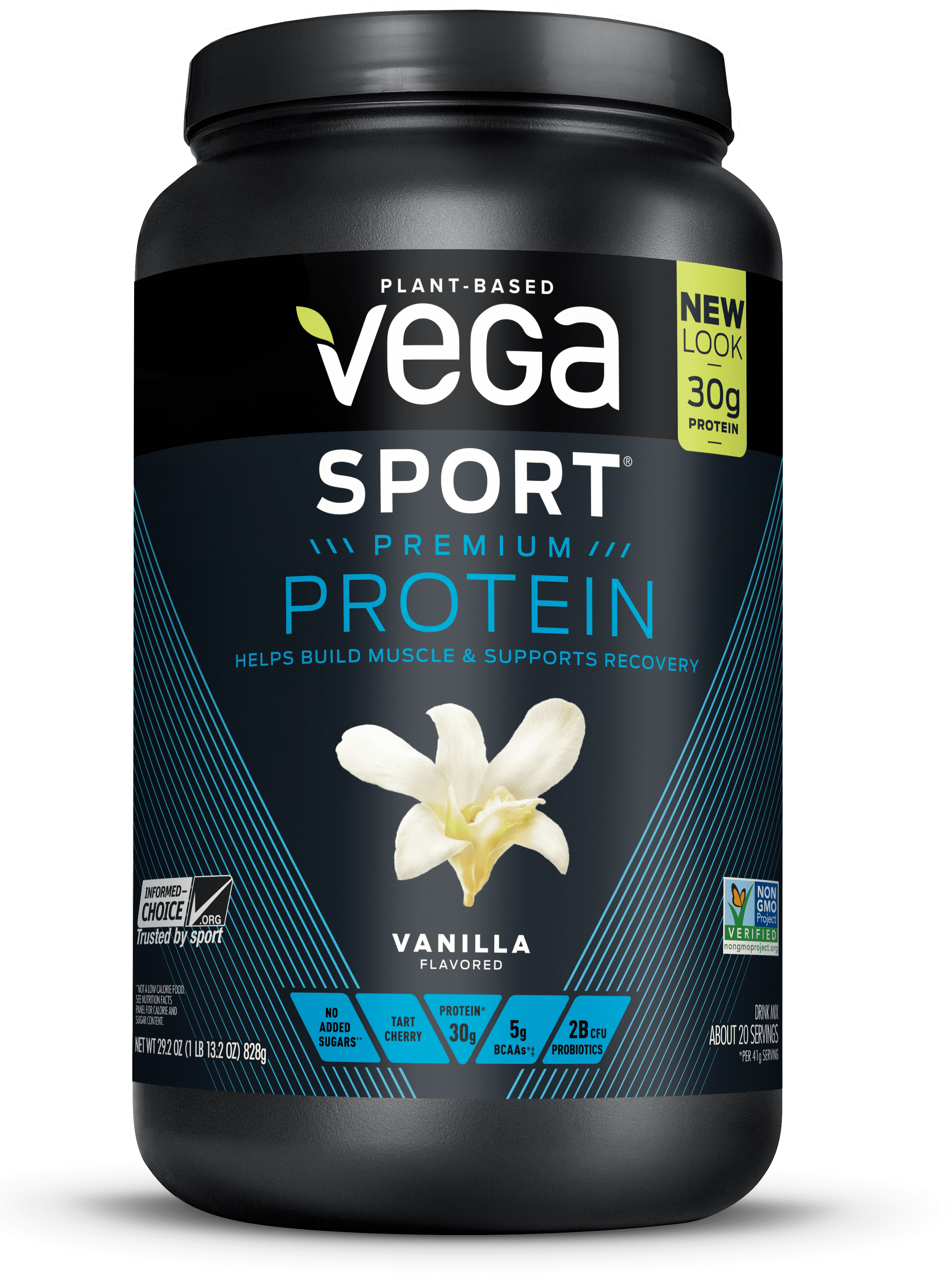 Vega Sport Premium Plant Protein Powder Vanilla 30g Protein 1 8lb 
