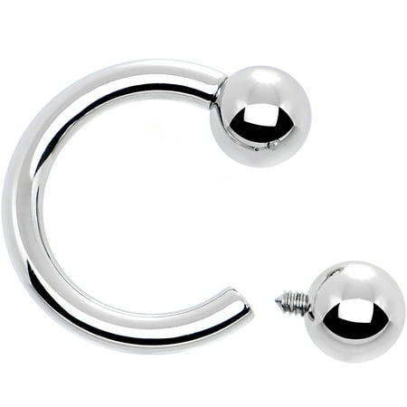 Gauge Spike Circular Barbells - 10 Gauge Internally Threaded Horseshoe Circular Barbell 1/2