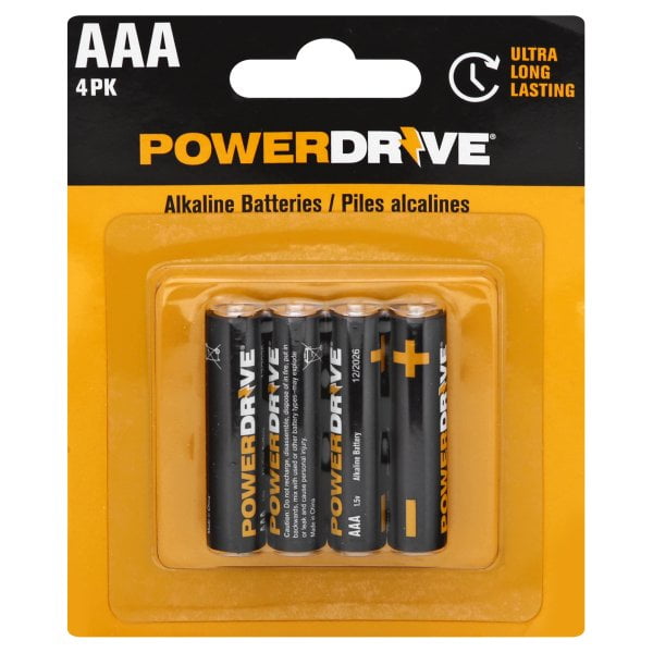 Powerdrive LR034B Power Drive Alkaline Aaa 4pk