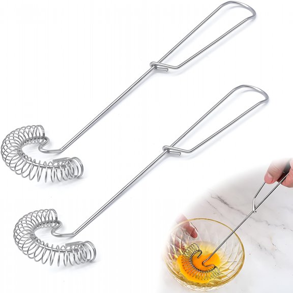 ACDANC 2026 New 2Pcs Stainless Steel Egg Whisk,10" Small Spring Egg Beater,Scandinavian Whisks for Cooking,Hand Mixers Blenders Milk Frothers Stirrer