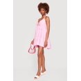 thumbnail image 2 of Women's Sleeveless Tie Front Tiered Halter Mini Dress, 2 of 3