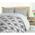 thumbnail image 5 of Ambesonne Geometric Duvet Cover Set, Monochrome Shapes Zigzags, 2-Calking, Dark Taupe Grey White, 5 of 7