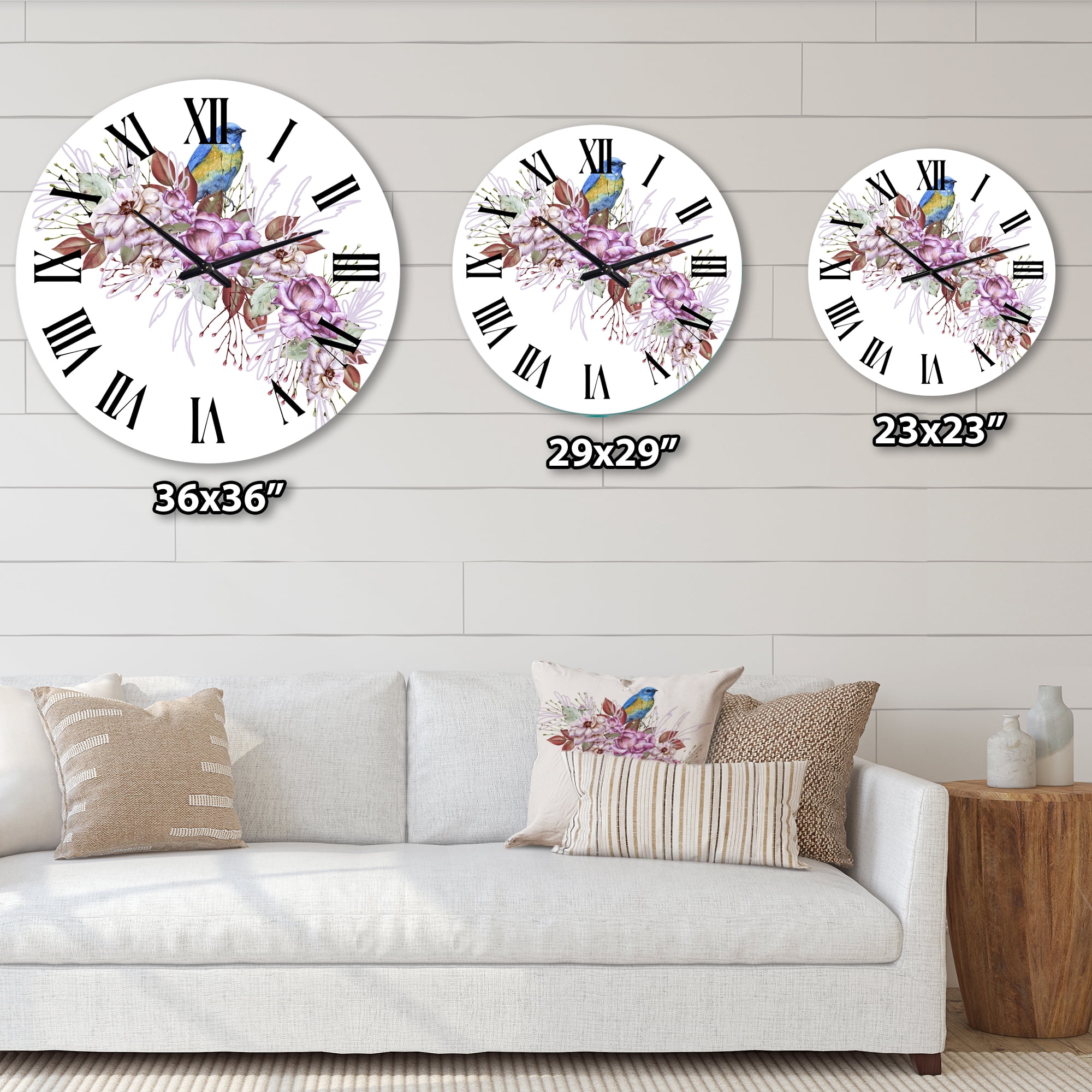 Designart 1 in Quartz Traditional Wall Clock
