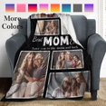thumbnail image 3 of AISENIN Personalized Mom Blanket with Family Pictures Gift for Mom Grandma Best Mom Text Cutom Photo Throw Blanket, 3 of 5