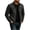 Black, variant on Men Faux Leather Jacket Zip Up Turndown Collar Long Sleeve Motorcycle Outerwear Casual Solid Jackets for Men