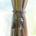 thumbnail image 1 of GHSDFBB 2 Cordes de Rideau en Coton Naturel avec Style Vintage, Attaches en Dentelle (Gris), 1 of 4