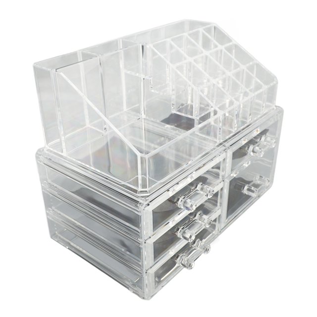 Organizador de Maquillaje Cosmético Transparente ANGGREK 5 Cajones 1 Bandeja Ecológico