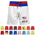 thumbnail image 4 of Boys Shorts Youth Athletic Football Team Shorts Comfortable Breathable Kids Training Running Sports Pants/White/110, 4 of 4