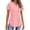 10 Pink, variant on Women's Zip Front Shirts Crew Neck Dressy Casual Loose Short Sleeve Blouse Lightweight Elegant Work Tunic Top 10 Camel M