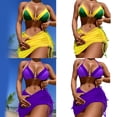 thumbnail image 2 of ZPAQI Lace Up Bathing Suits for Women Swimwear Three Pieces Split Swimsuits, 2 of 20