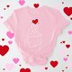 thumbnail image 2 of RKSTN Valentine Gifts Women's Valentine's Day T Shirts Oversized Crewneck Valentines Graphic Print Short Sleeve Shirt Womens Casual Solid Round Neck Plus Size Loose Fits Tee Top Summer Clothes, 2 of 7