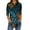 #003-Dark Green, variant on Xyxonk Summer Tops for Women 3/4 Sleeve Trendy Color Block Printed Shirt Oversized V Neck Tunic Tops Summer Three Quarter Length T-Shirts Clothing Ladies Tops and Blouses Black L