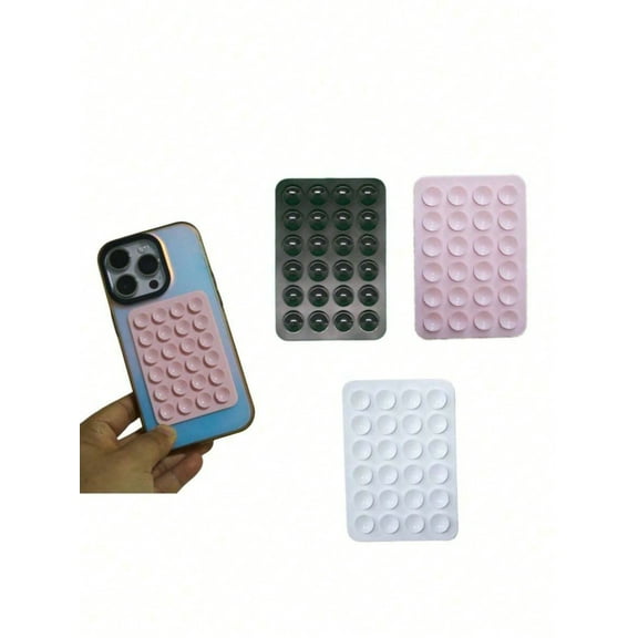 Silicone Suction Phone Holder Mount,Compatible with iPhone and Android Cases Hands-Free Mirror Shower Phone Mount Strong Grip Holder