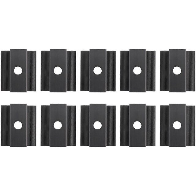10 x Centre Clamp PV Solar Panels, Black, Module Clamp for All Frame Heights, Solar Panels Bracket f
