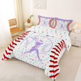 thumbnail image 3 of Erosebridal Purple Dripping Baseball Stitch & Batter Silhouette Graphic Full Size Comforter Sets 3 Pieces, Sport Graphic Bedding Sets for Boys And Girls Kids,Luxury Bedroom Decor, 3 of 4